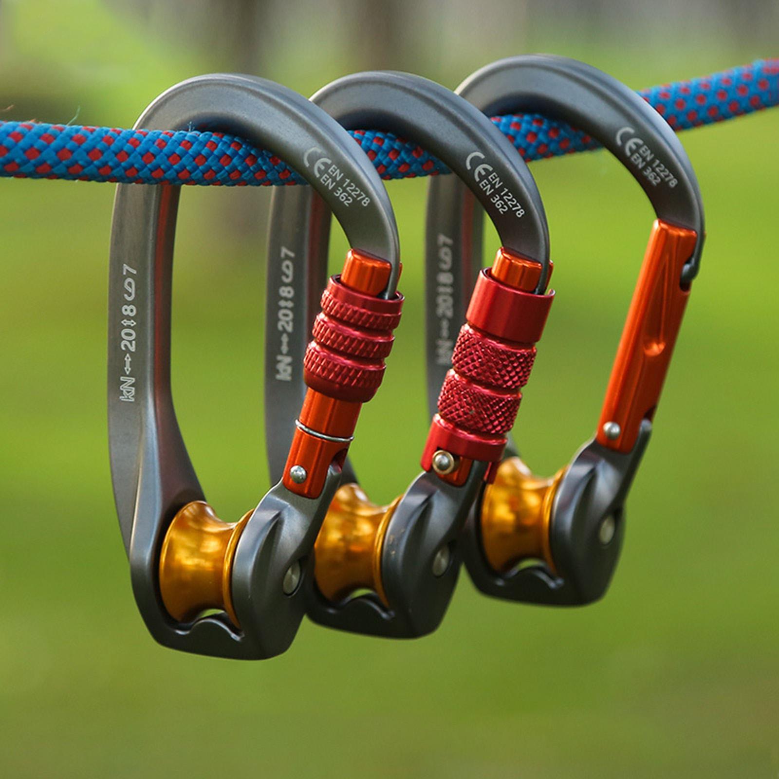 Carabiner Locking D - Locking Carabiner Mountaineering Equipment D-Ring Climbing