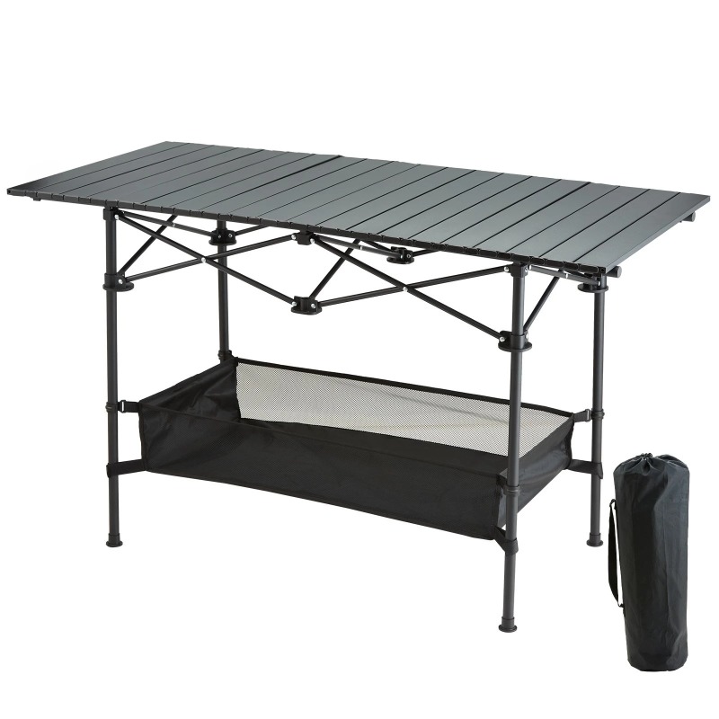 Outdoor Adventure Table With Storage - 1 PC Portable Folding Camping Table