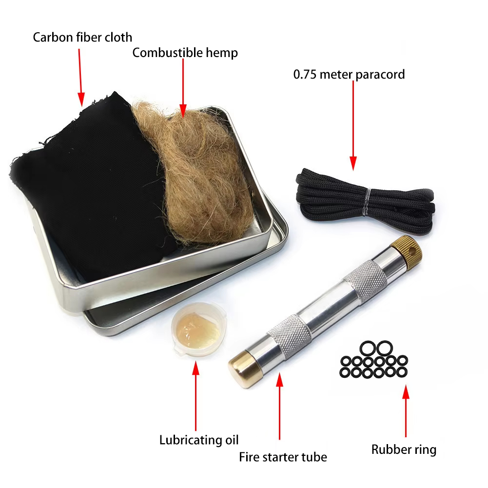 Fire Piston Starter - Outdoor Camping Piston Fire Starter Air