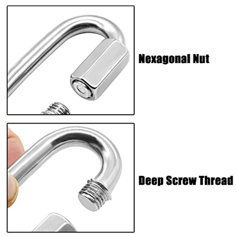 Carabiner Locking D - ABJS 12 Pack Quick Link 5/32