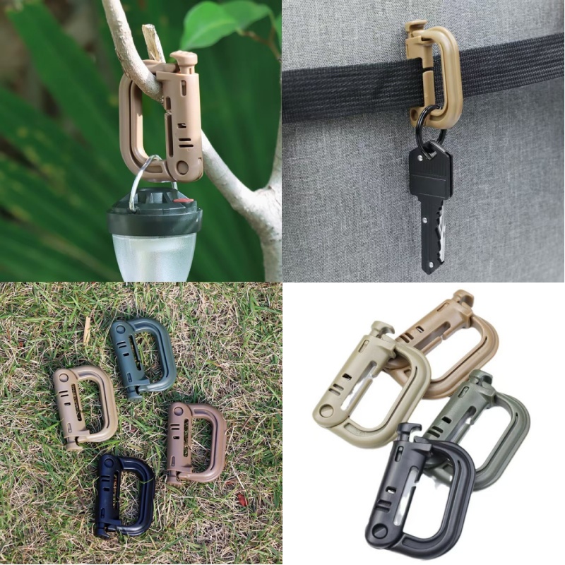 Carabiner Locking D - Tactical D-Ring Carabiner – Plastic Locking