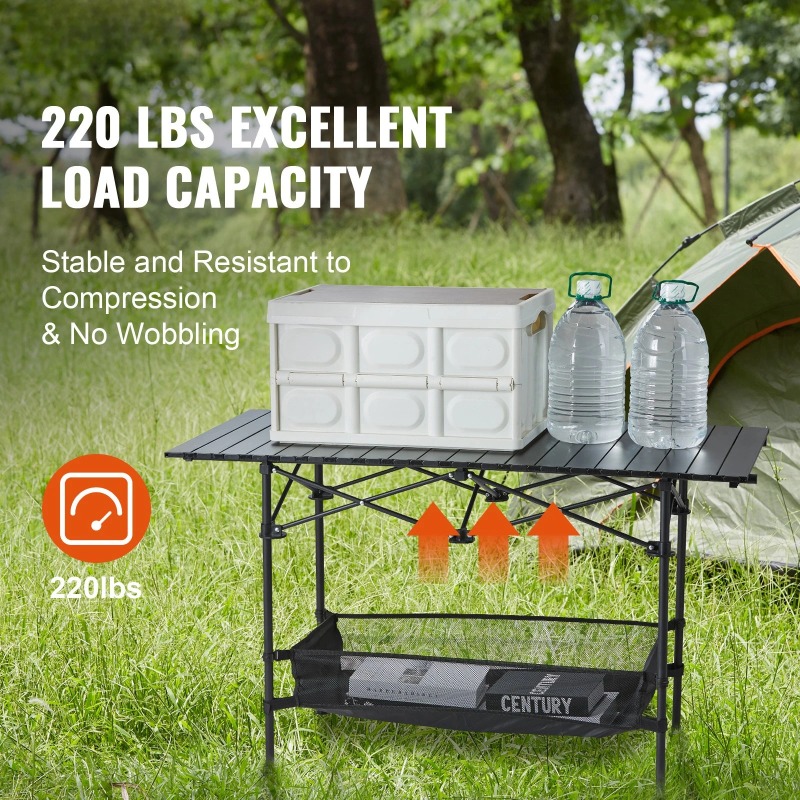 1 PC Portable Folding Camping  - Outdoor Adventure Table With Storage 评论和价格