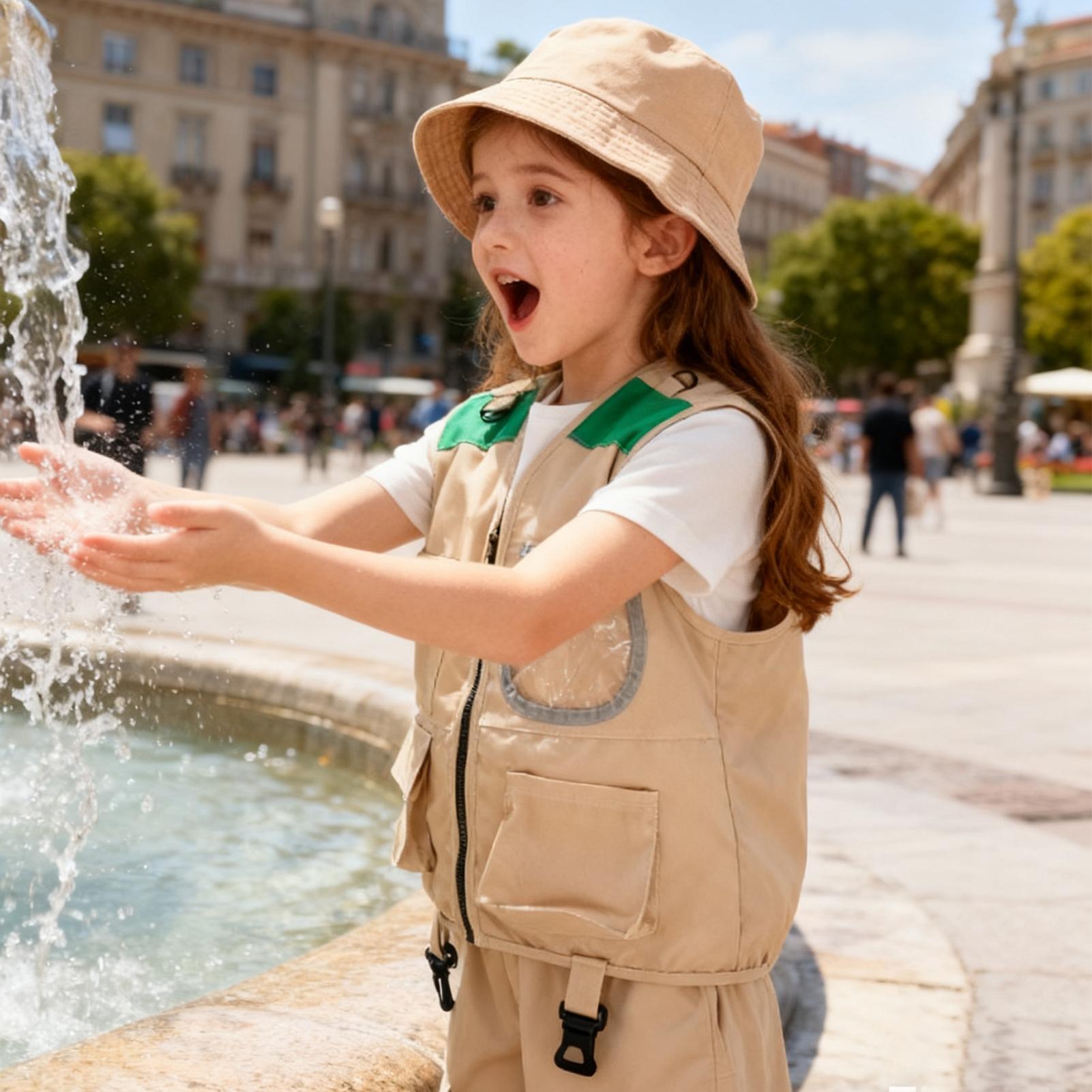 Kids Explorer hat and vest Cos - Outdoor Adventure Kit For Kids 评论和价格