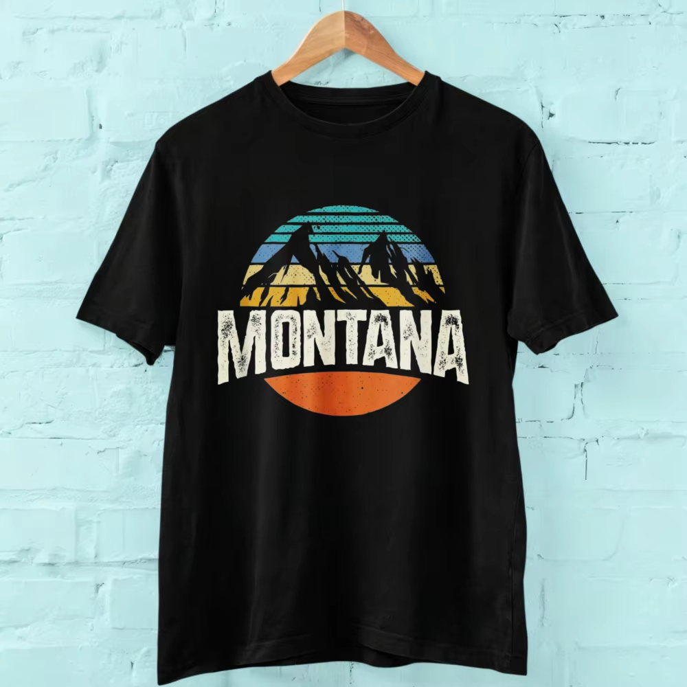 Montana Mountains Retro Design - Outdoor Adventure Films 评论和价格