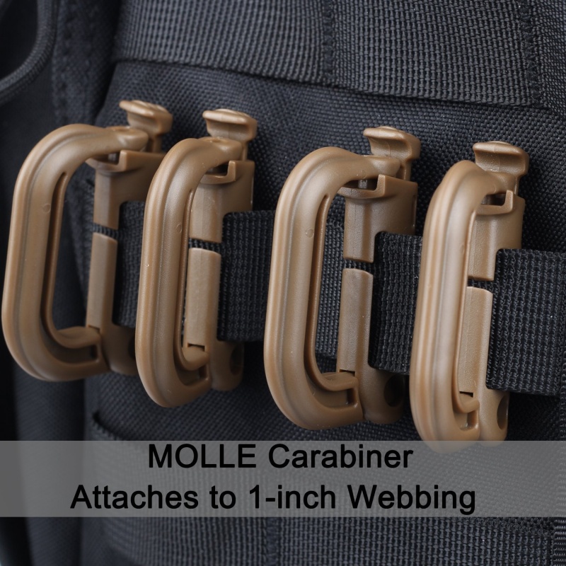 5Pcs Plastic D-Ring Tactical B - Carabiner Locking D 评论和价格