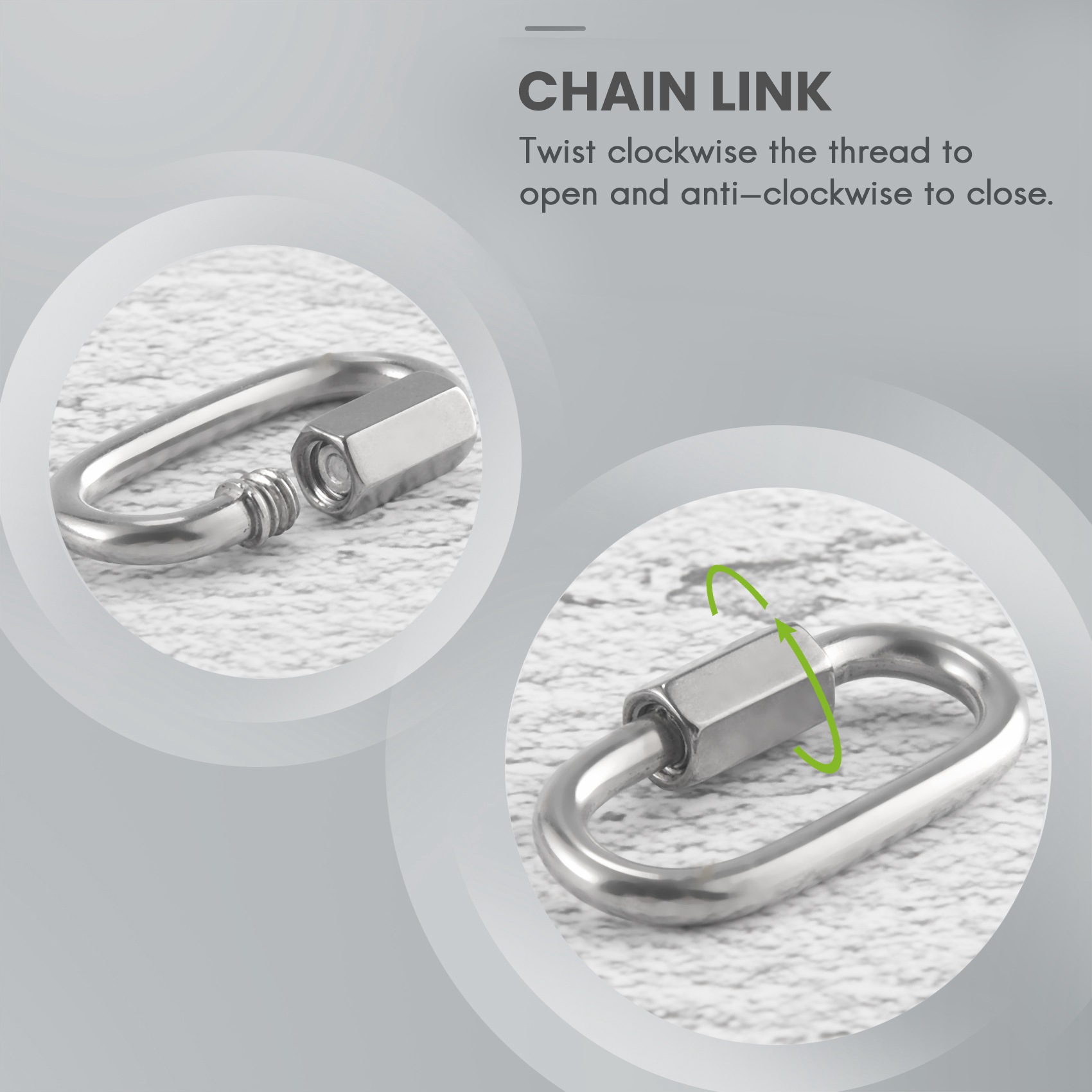 A60Z12 Pcs Quick Link 4MM Stai - Carabiner Locking D 评论和价格