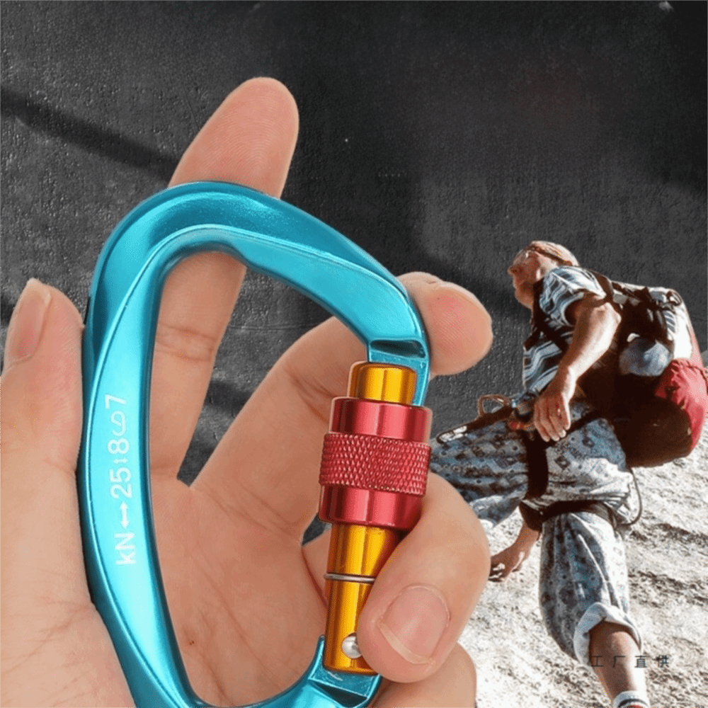 D-shape 25KN Climbing Carabine - Carabiner Locking D 评论和价格