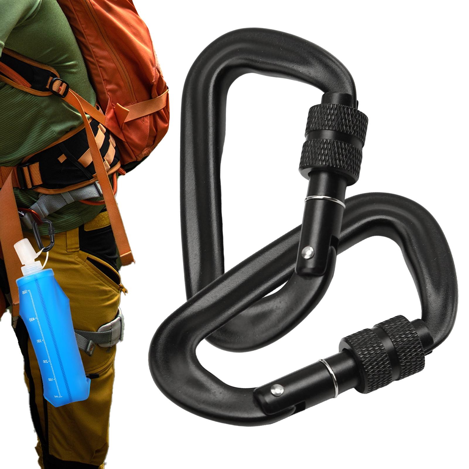 2pcs carabiner clips heavy dut - Carabiner Locking D 评论和价格