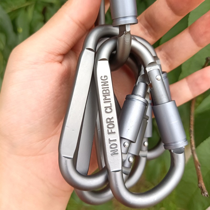 6Pcs Aluminum Carabiner Clip D - Carabiner Locking D 评论和价格