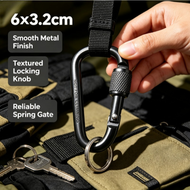 Aluminum Alloy D Shape Locking - Carabiner Locking D 评论和价格