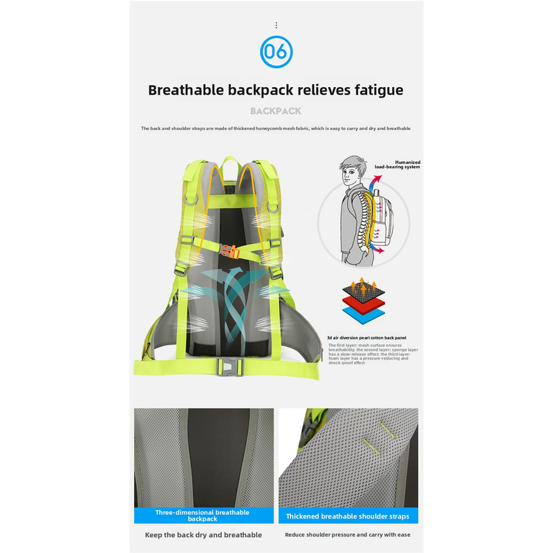 AZELA 36-55L Hiking Backpack L - Outdoor Adventure And Travel 评论和价格
